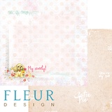 Fleur design Бумага для скрапбукинга 30*30 см, 190г/м2 "Бусинки" FD1005008