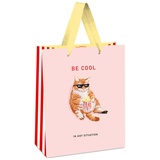 Пакет подарочный 11*14*6,5см MESHU "Be cool", выб. лак, матовая ламинация MS_45682