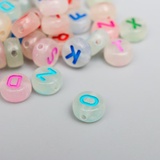 Набор бусин акрил фосфорные "Английский алфавит", 20 гр, 0,4*0,7*0,7 см. 6895530 Набор бусин акрил фосфорные "Английский алфавит", 20 гр, 0,4*0,7*0,7 см. 6895530