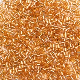 Астра Бисер рубка 11/0, 15 гр. 22B золотой/прозр.серебрист.центр(круг.отв.) 7736711