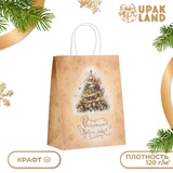 Пакет крафт "Ёлка" 27 х 21 х 11 см   10576056