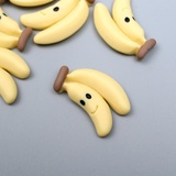 Декор для творчества пластик "Бананы с глазками" набор 12 шт, 2,7*1,6 см. МИКС 5469746