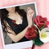 Набор для создания бутоньерки из фоамирана "Красная роза" 1685706