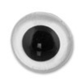 HobbyBe Глаза кристальные с шайбами d 4.5 mm, 1 пара. Белый CRE-4-5