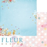 Fleur design Бумага для скрапбукинга 30*30 см, 190г/м2 "Солнечные зайчики" FD1005006