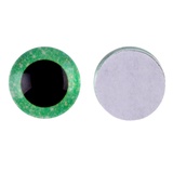 Глаза на клеевой основе, набор 10 шт, размер 1 шт 18 мм, цвет зеленые с блестками   9408453
