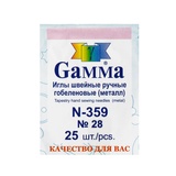 Gamma Иглы для шитья ручные гобеленовые, 25 шт. №28 N-359