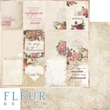 Fleur design Бумага для скрапбукинга 30*30 см, 190г/м2 "Карточки" FD1006105
