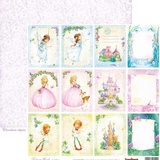 SCB Бумага 30,5*30,5 см двусторонняя, 190 гр/м. Волшебная страна: Карточки 1. SCB220604807B