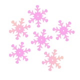 Астра Пайетки снежинки, 24 мм, 10 гр.. Розовый прозрачный с эффектом АВ. 7700476/119