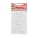 Hobbius Помпоны 15 мм, 50 шт. Белый. SKPH-15/01