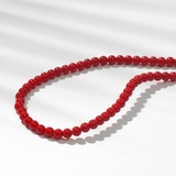 Бусины на нити шар №4 "Коралл красный", 90 бусин   9795327