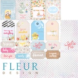 Fleur design Бумага для скрапбукинга 30*30 см, 190г/м2 "Теги и карточки" FD1005011