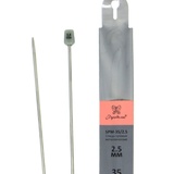 Рукоделие Спицы для вязания прямые металл 2 шт, 2,5 мм, 35 см. RSM-205