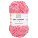 Пряжа Вязь "Велюровая 120" 100% полиэсер 100 гр 120 м. 07 малиновый