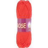 Симпекс "Rose" Пряжа 100% хлопок двойной мерсеризации, 50 гр, 150 м. Цв. Красный коралл 4252