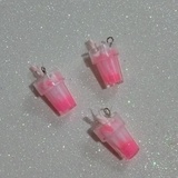 Подвеска пластик "Коктейль"1,3*2,5 см, 1 шт, SF-7726 розовый. 304-906