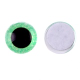 Глаза на клеевой основе, набор 10 шт, размер 1 шт 12 мм, цвет зеленые с блестками   9408449