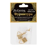 Mr. Carving Фурнитура для шкатулок "Подвес" металл, золото, 1*2 см. 2 шт. MMG-038/01