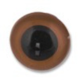 HobbyBe Глаза кристальные с шайбами d 6 mm, 1 пара. Светло-коричневый CRE-6