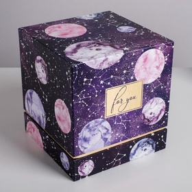 Коробка подарочная "Космос". 18*18*20 см. 4706614
