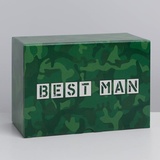Коробка-пенал "Best man" 26*19*10 см. 7107450