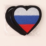 Термоаппликация Сердце Россия d7,5 см. 5202525