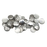 Стразы термоклеевые металлические 8 мм, #8, 100 шт, никель. 617598