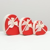 Коробка подарочная сердце Белый бант 22*20*9 10090371