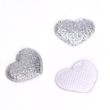 Сердечки декоративные, набор 20 шт. 2,5*2,2 см, цв. серебряный. 7532262