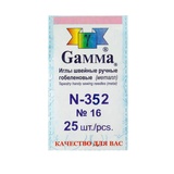 Gamma Иглы для шитья ручные гобеленовые, 25 шт. №15 N-352