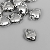Декор металлический "Сердце" серебро 12*15 мм. 7475212