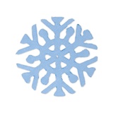 GAMMA Термоапликация №4. Снежинка голубая 6*6 см. 4-21