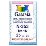 Gamma Иглы для шитья ручные гобеленовые, 25 шт. №16 N-353