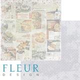 Fleur design Бумага для скрапбукинга 30*30 см, 190г/м2 "Рецепты" FD1002907