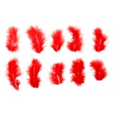 Набор перьев для декора 10*2 см, 10 шт. Красный 1250947