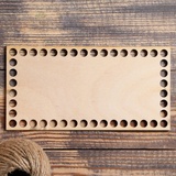 Заготовка для вязания "Прямоугольник", донышко фанера 3 мм, 19.5×10 см, d=9мм 4815340