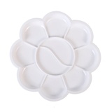 Палитра пластиковая круглая, форма-цветок "ХоББитания" d-13.5 см, 10 углублений. ХБ0733406