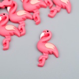 Декор для творчества пластик "Розовый фламинго" набор 10 шт, 2,8*1,8 см. 5362343