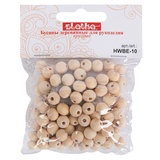 Бусина "Zlatka" дерево 10 мм 40 г светлое дерево HWBE-10