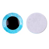Глаза на клеевой основе, набор 10 шт, размер 1 шт 18 мм, цвет голубые с блестками   9408462