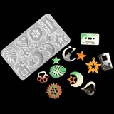 Форма силиконовая универсальная, для создания сережек, кулонов, брелков - 12 шт   9900358