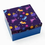 Коробка подарочная  "Космос" 21,5*21,5*11 см. 6624191-2