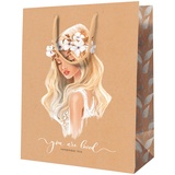 Пакет подарочный "You are loved", крафт 11*14*6,5 см. Ks_39724