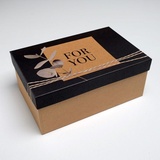 Коробка подарочная крафт "Для тебя". 26,5*18*11 см. 4611596-2