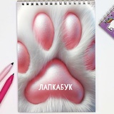 Блокнот для зарисовок "Лапка белая" 14*20 см, плотность 100 г