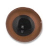 HobbyBe Глаза кристальные пришивные d 9 mm, 1 пара. Цвет: Светло-коричневый CRP-9