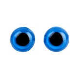 Глаза винтовые с заглушками, полупрозр, 2 пары, цвет голубой, 1*1 см 1553372