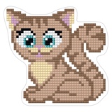 ФРЕЯ Алмазная мозаика магнит "Котенок" 9,5*9 см ALVM-016