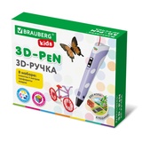 Ручка 3D с трафаретами, PLA - пластиком и термоковриком BRAUBERG KIDS,  665188
